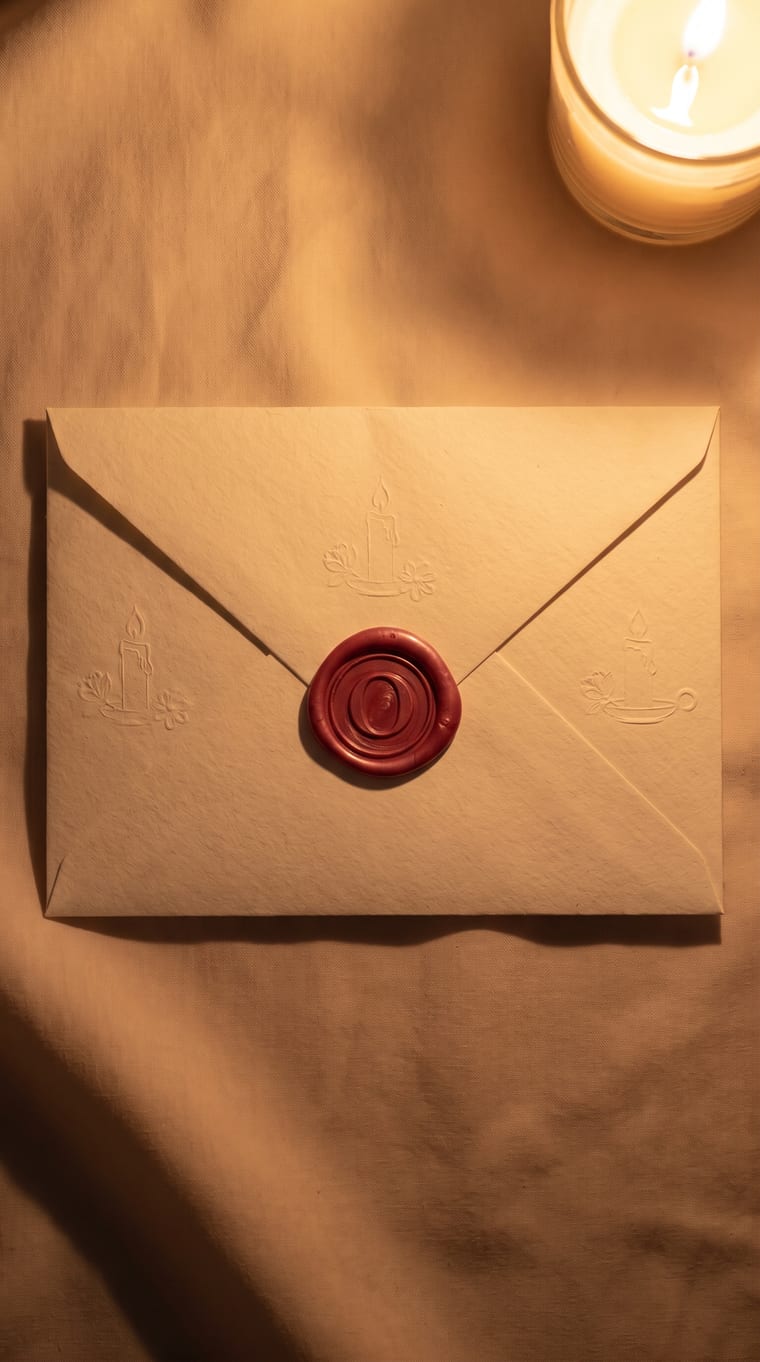 Candlelight sealed envelope